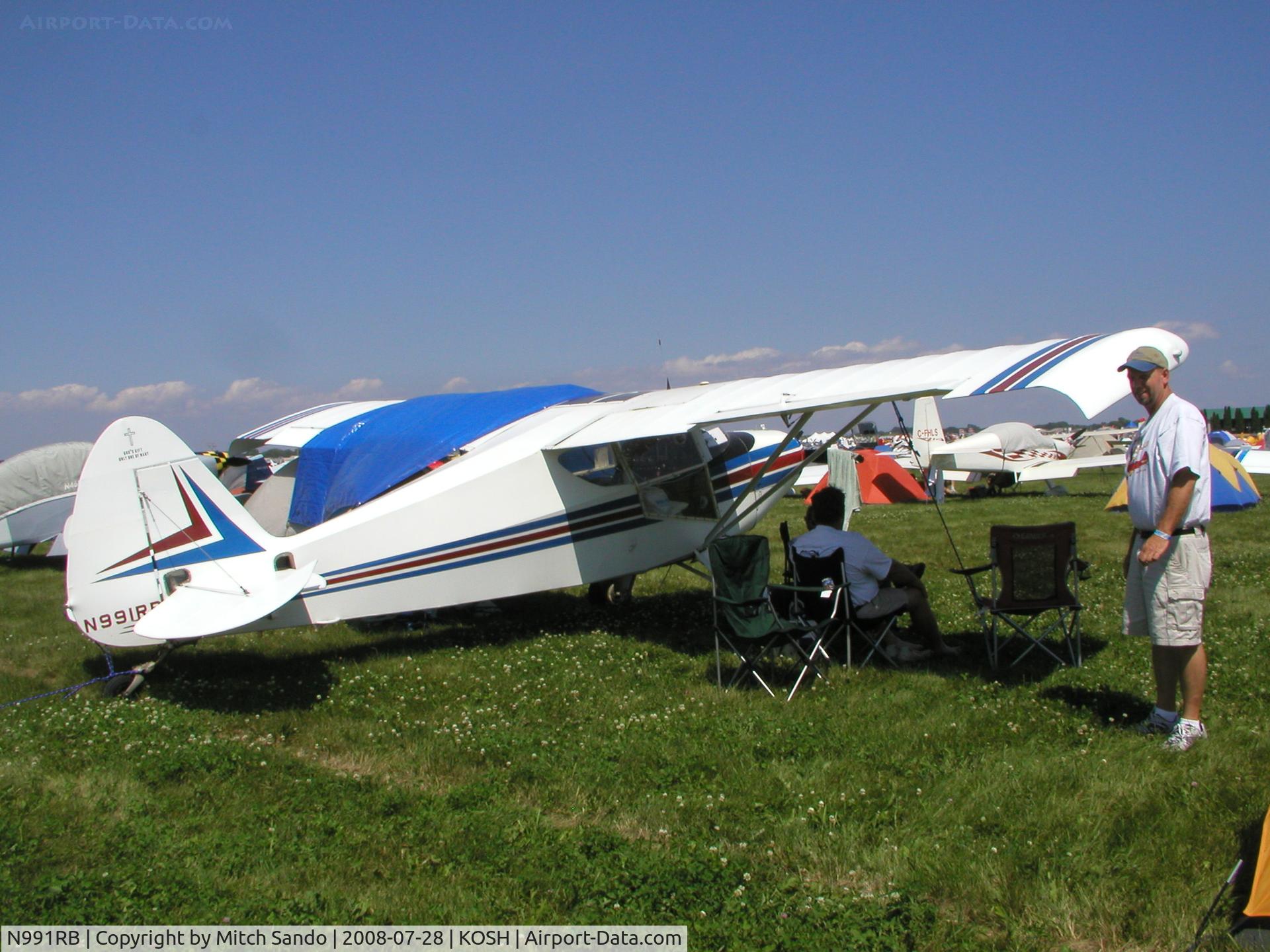N991RB, 1994 Bishop Ray ALMOST-A-VAGABOND C/N PA-17, EAA AirVenture 2008.