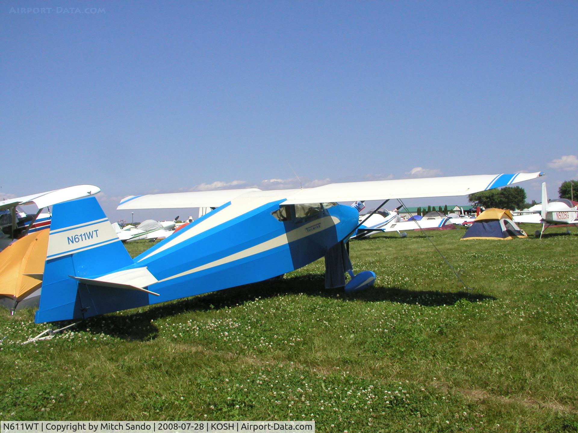 N611WT, Wittman W-10 Tailwind C/N 611, EAA AirVenture 2008.