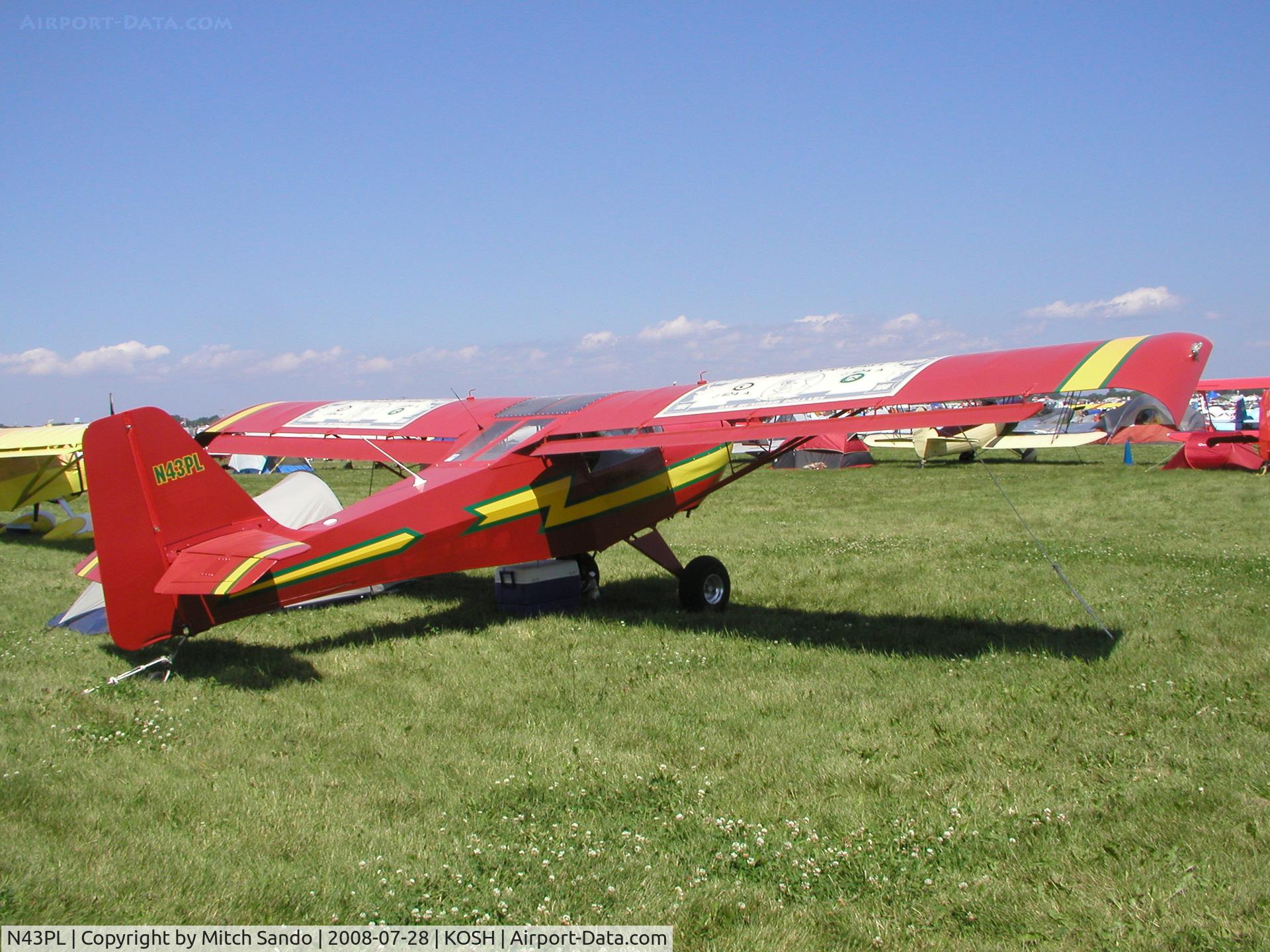 N43PL, 1994 Skystar Kitfox C/N ECU 043, EAA AirVenture 2008.