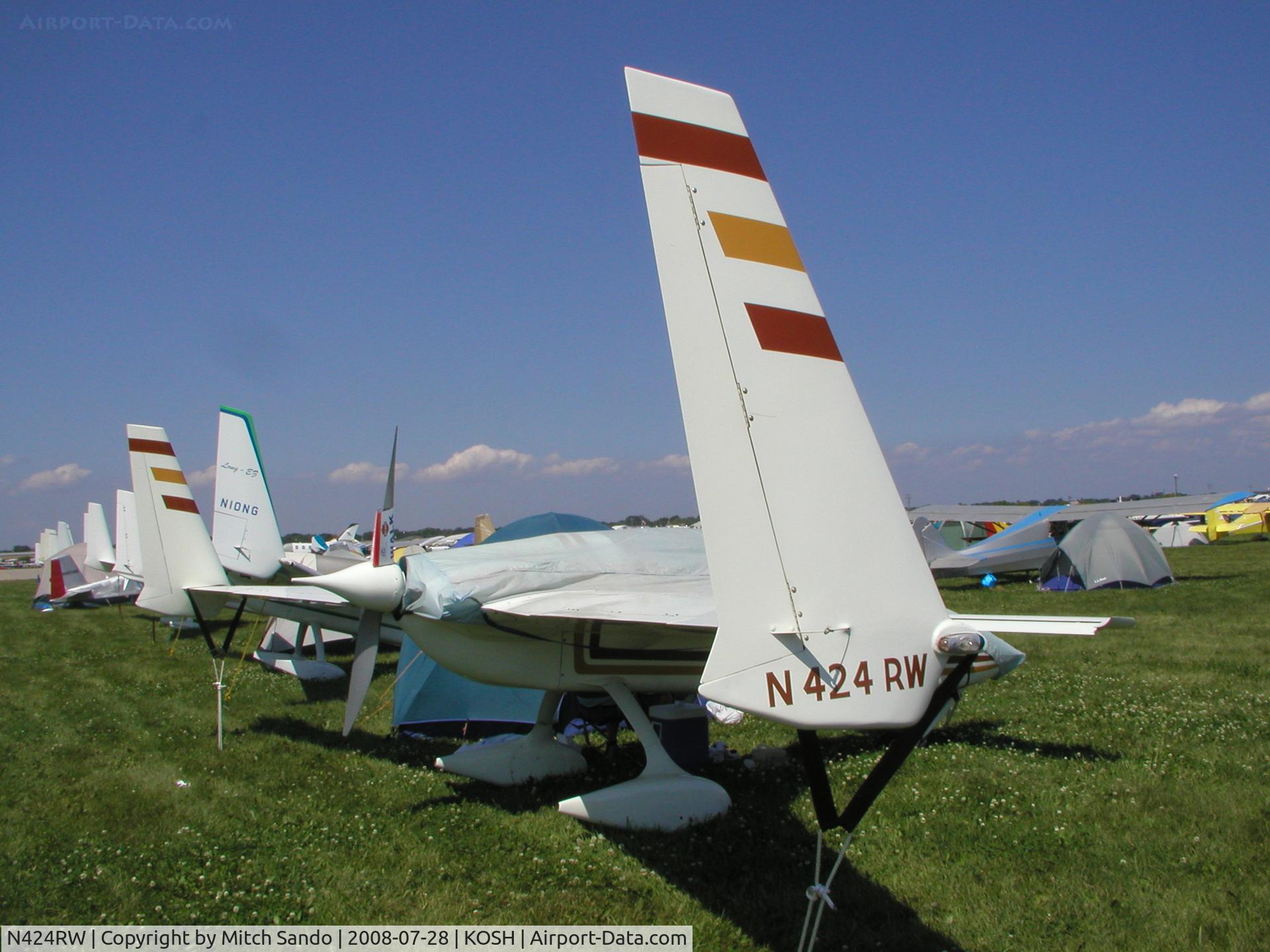 N424RW, 1989 Rutan Long-EZ C/N 728, EAA AirVenture 2008.