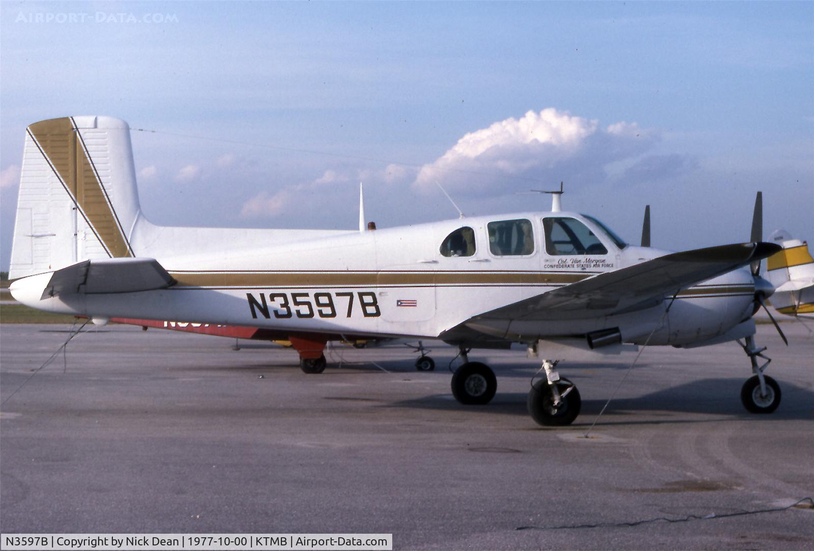 N3597B, 1954 Beech B50 C/N CH-93, T-BONE