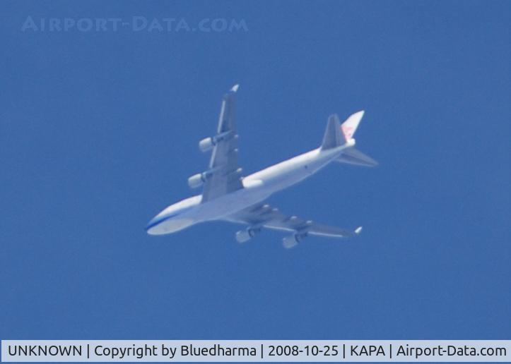 UNKNOWN, , China Airlines Boeing 747-400 (CAL5223)  flying over APA. Nashville Intl (KBNA) to San Francisco Intl (KSFO)