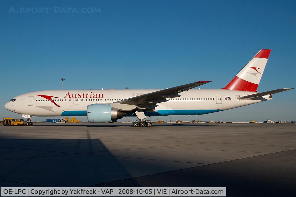OE-LPC, 2002 Boeing 777-2Z9/ER C/N 29313, Austrian Airlines Boeing 777-200