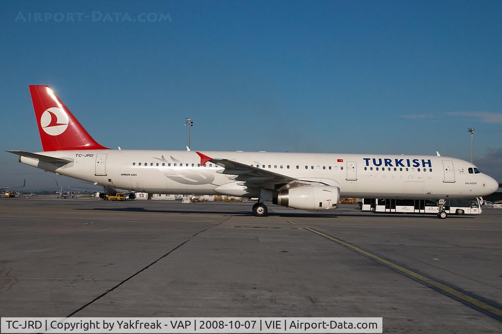 TC-JRD, 2007 Airbus A321-231 C/N 3015, Turkish Airlines Airbus 321
