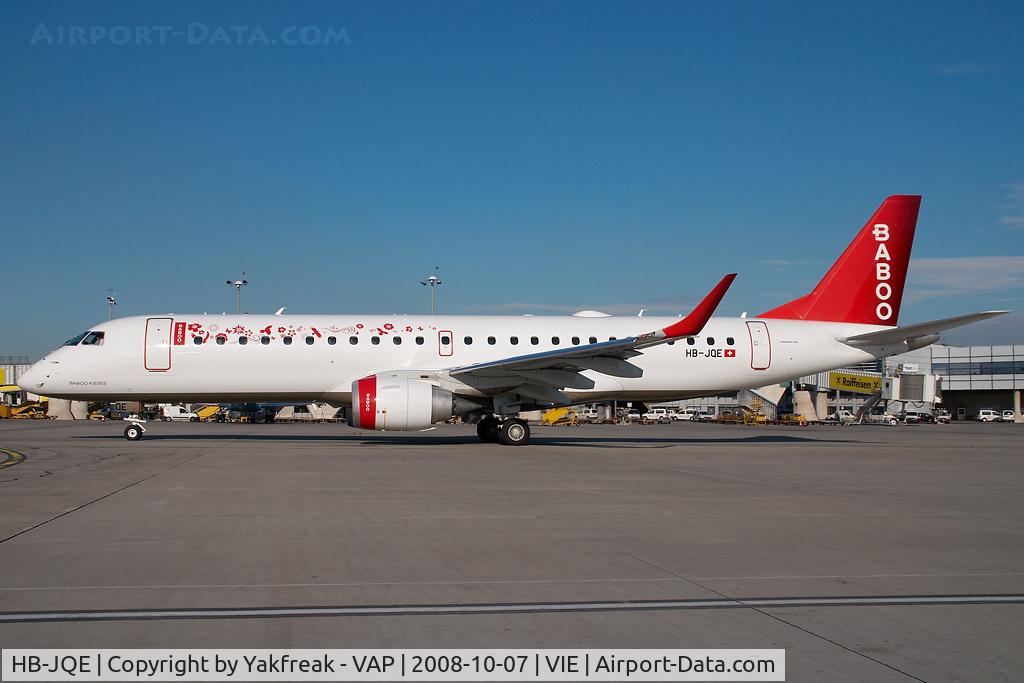 HB-JQE, 2008 Embraer 190LR (ERJ-190-100LR) C/N 19000163, Fly Baboo Embraer 190