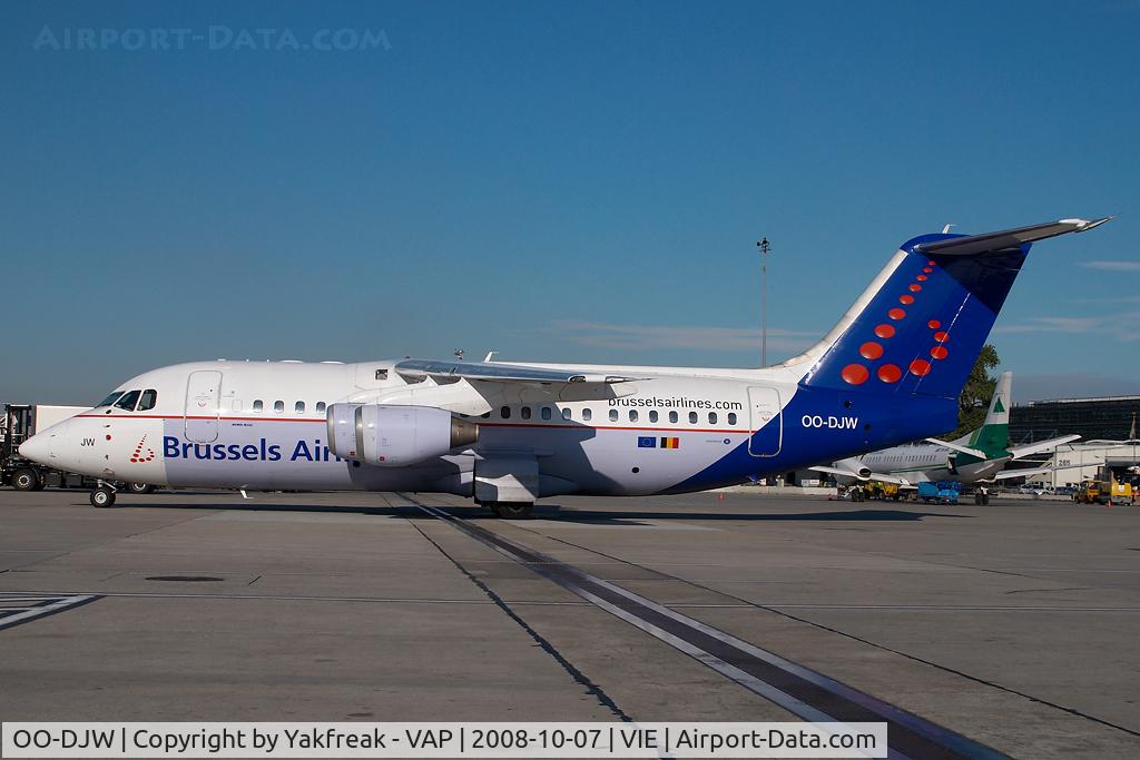 OO-DJW, 1996 British Aerospace Avro 146-RJ85 C/N E.2296, Brussels Airlines Bae 146