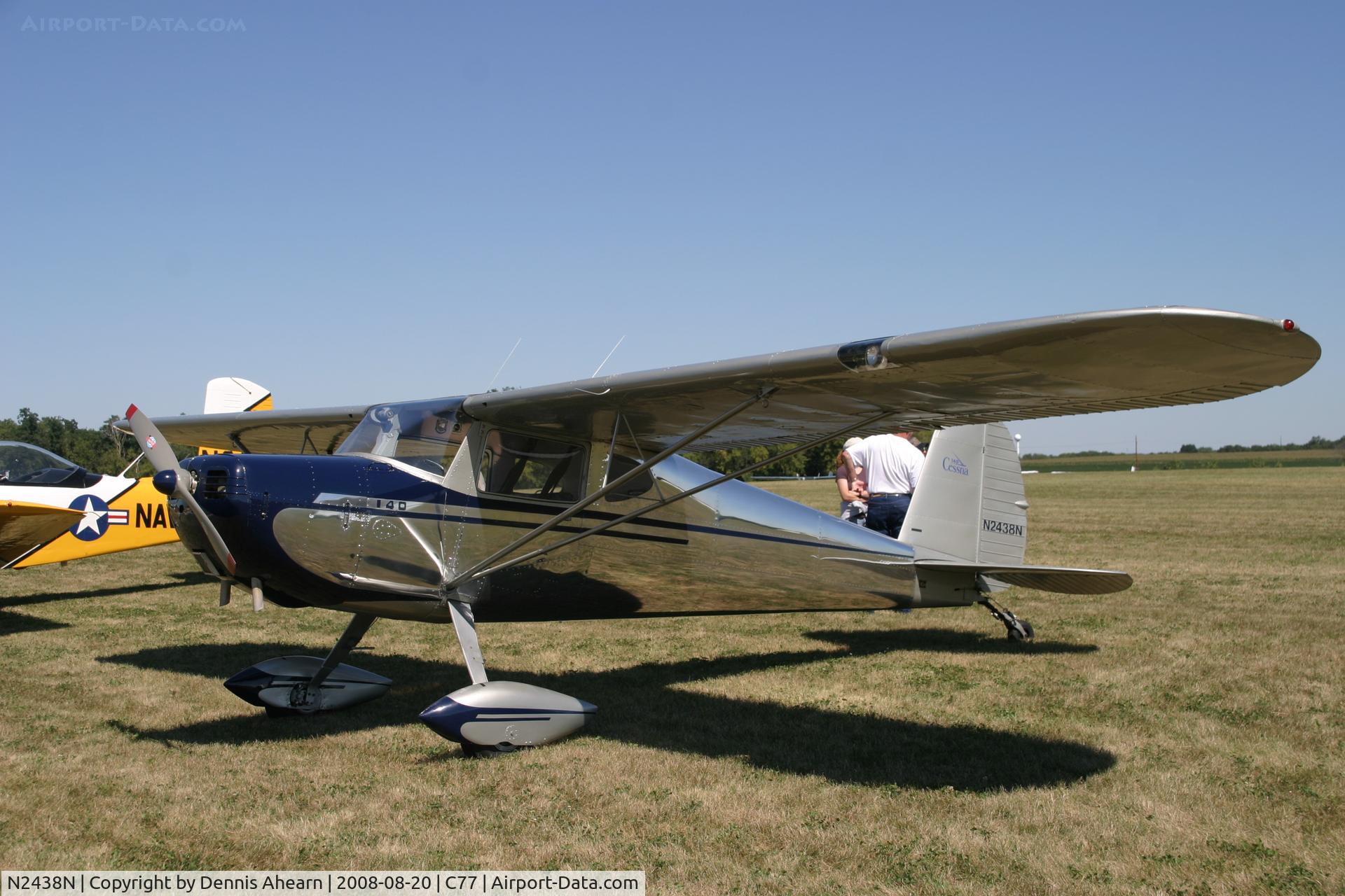 N2438N, 1947 Cessna 140 C/N 12691, Poplar Grove,IL