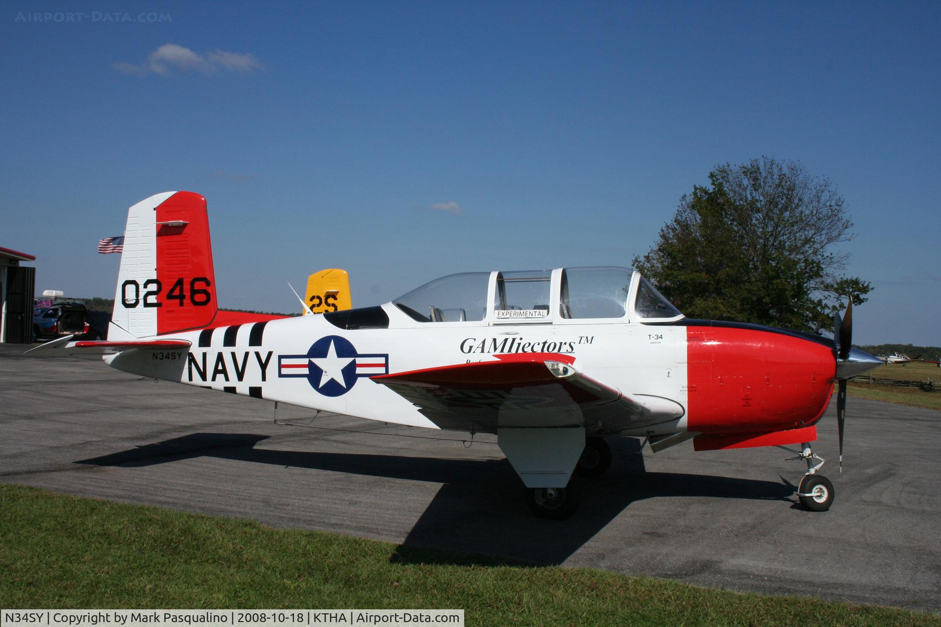 N34SY, 1956 Beech D-45 Mentor C/N BG-246, Beech T-34B