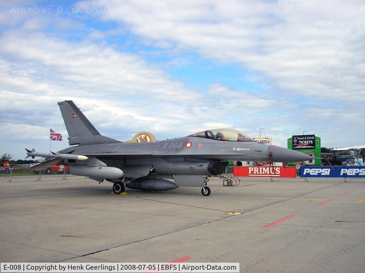 E-008, Fokker F-16AM Fighting Falcon C/N 6F-51, Belgian Defence Day - Florennes July 2008  -   Danish AF