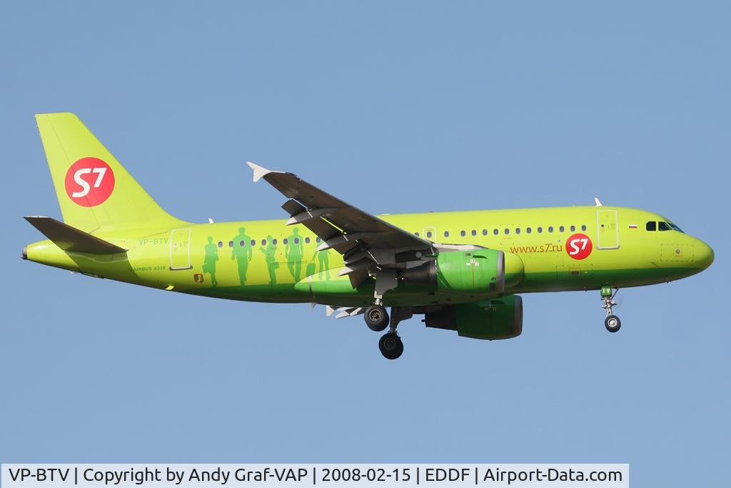 VP-BTV, 1999 Airbus A319-114 C/N 1078, S7 Airlines A319