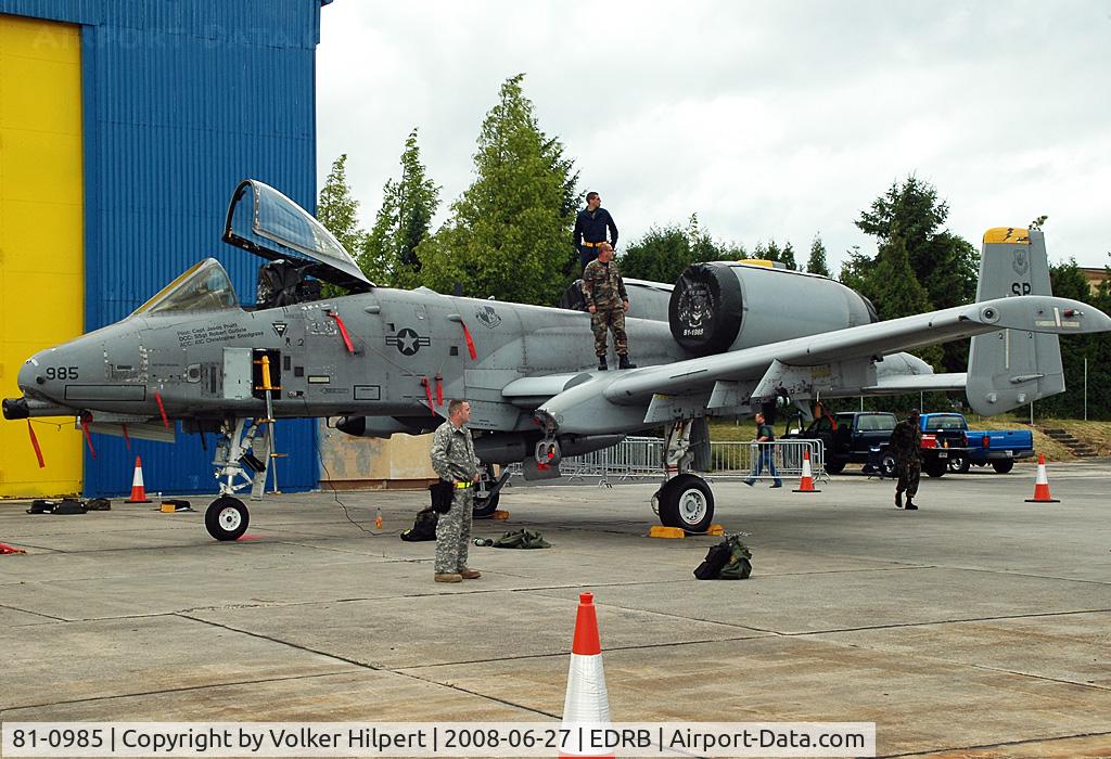 81-0985, 1981 Fairchild Republic A-10A Thunderbolt II C/N A10-0680, at the Bitburg airshow
