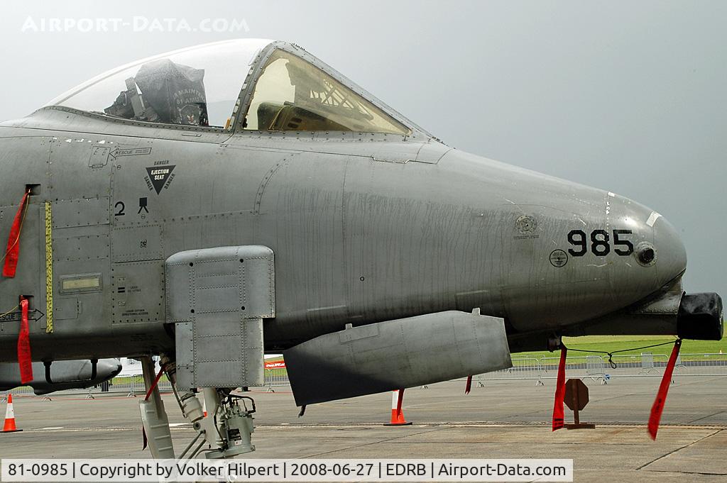 81-0985, 1981 Fairchild Republic A-10A Thunderbolt II C/N A10-0680, Bitburg airshow