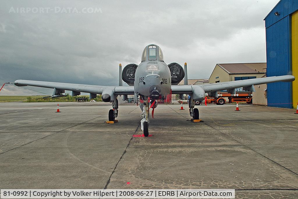 81-0992, 1981 Fairchild Republic A-10A Thunderbolt II C/N A10-0687, Bitburg airshow