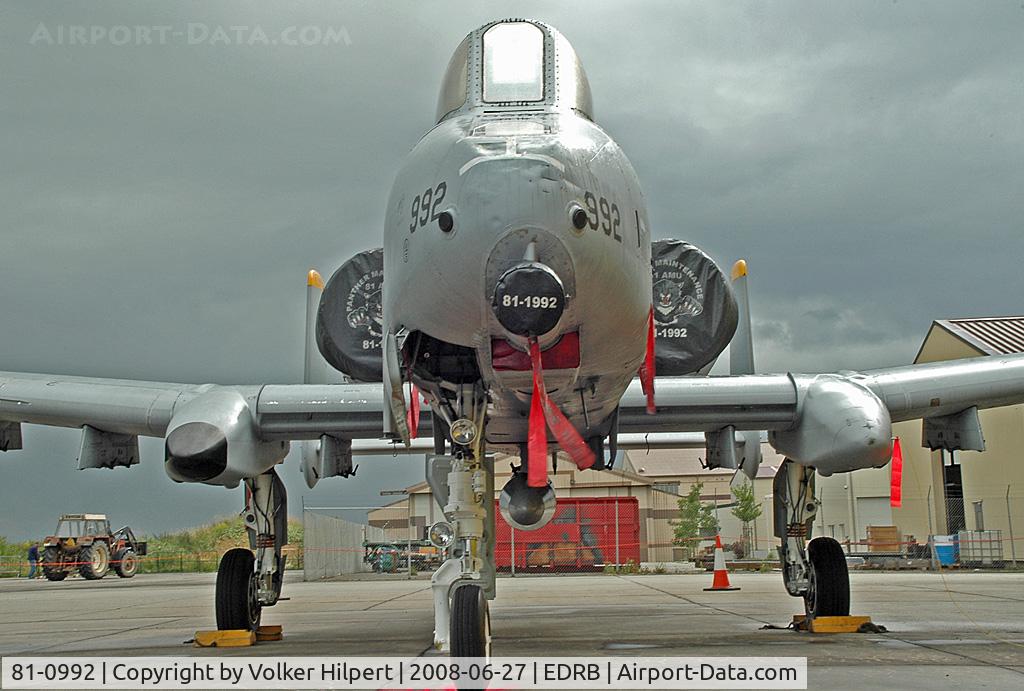 81-0992, 1981 Fairchild Republic A-10A Thunderbolt II C/N A10-0687, Bitburg airshow