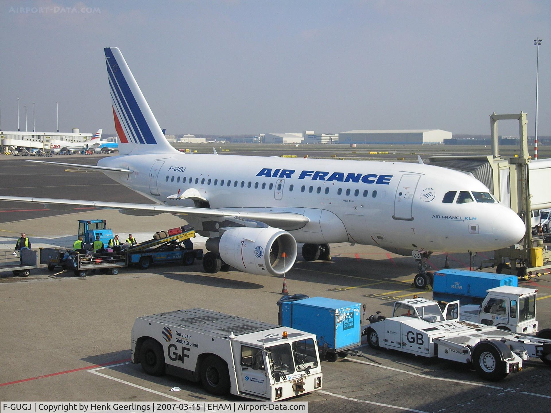 F-GUGJ, 2005 Airbus A318-111 C/N 2582, Schiphol