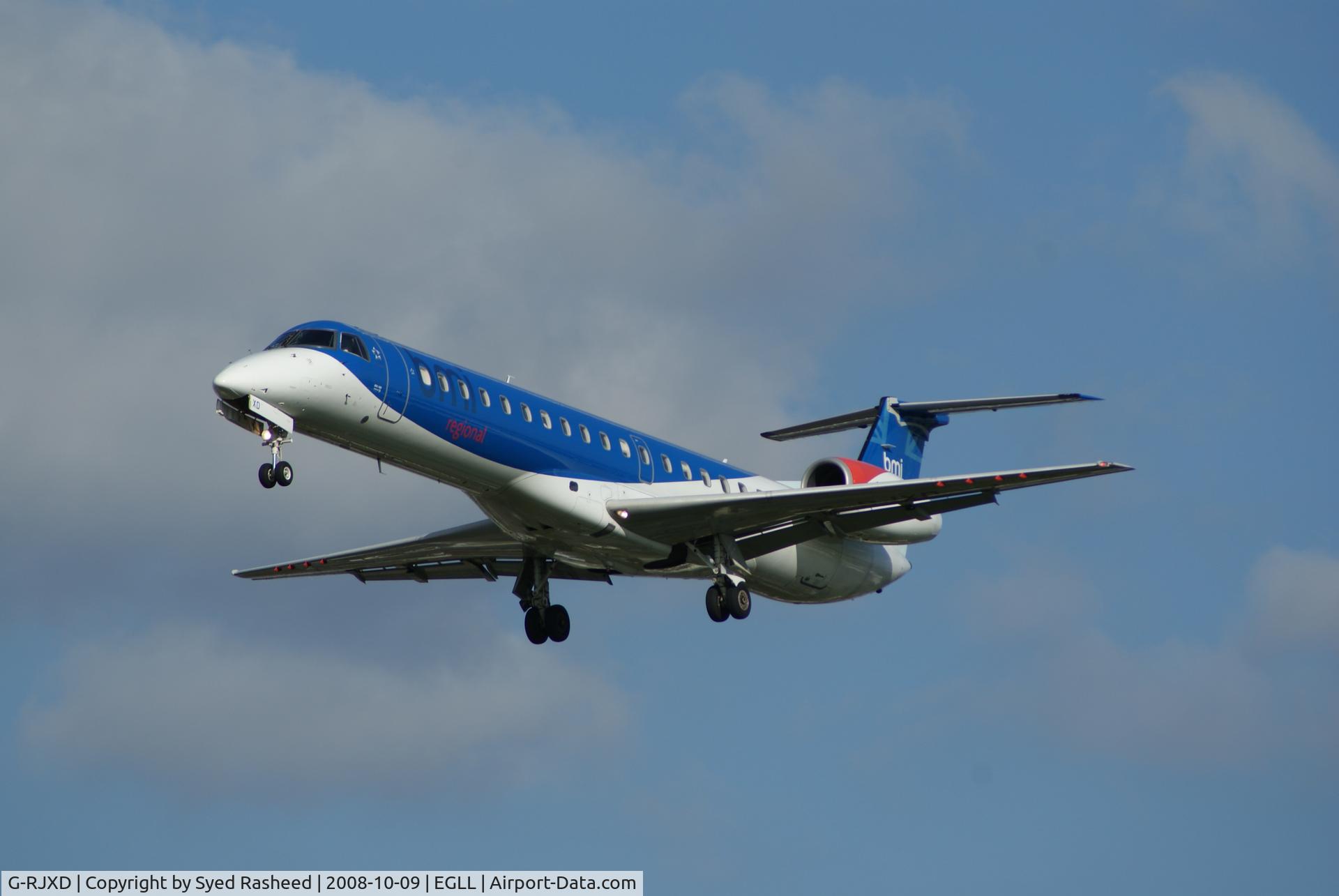 G-RJXD, 2000 Embraer EMB-145EP (ERJ-145EP) C/N 145207, BMI ERJ145EP ON FINALS TO EGLL