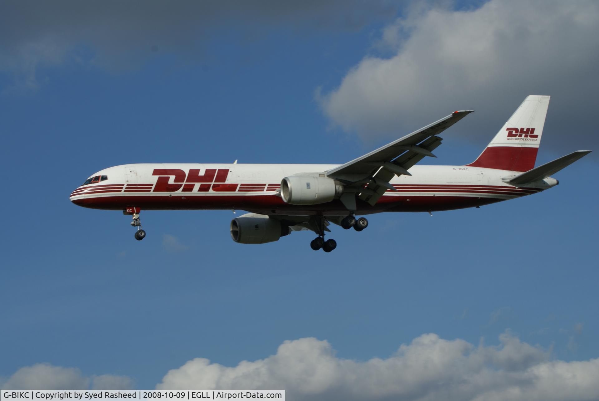 G-BIKC, 1982 Boeing 757-236/SF C/N 22174, DHL B752 ON FINALS TO EGLL 27L