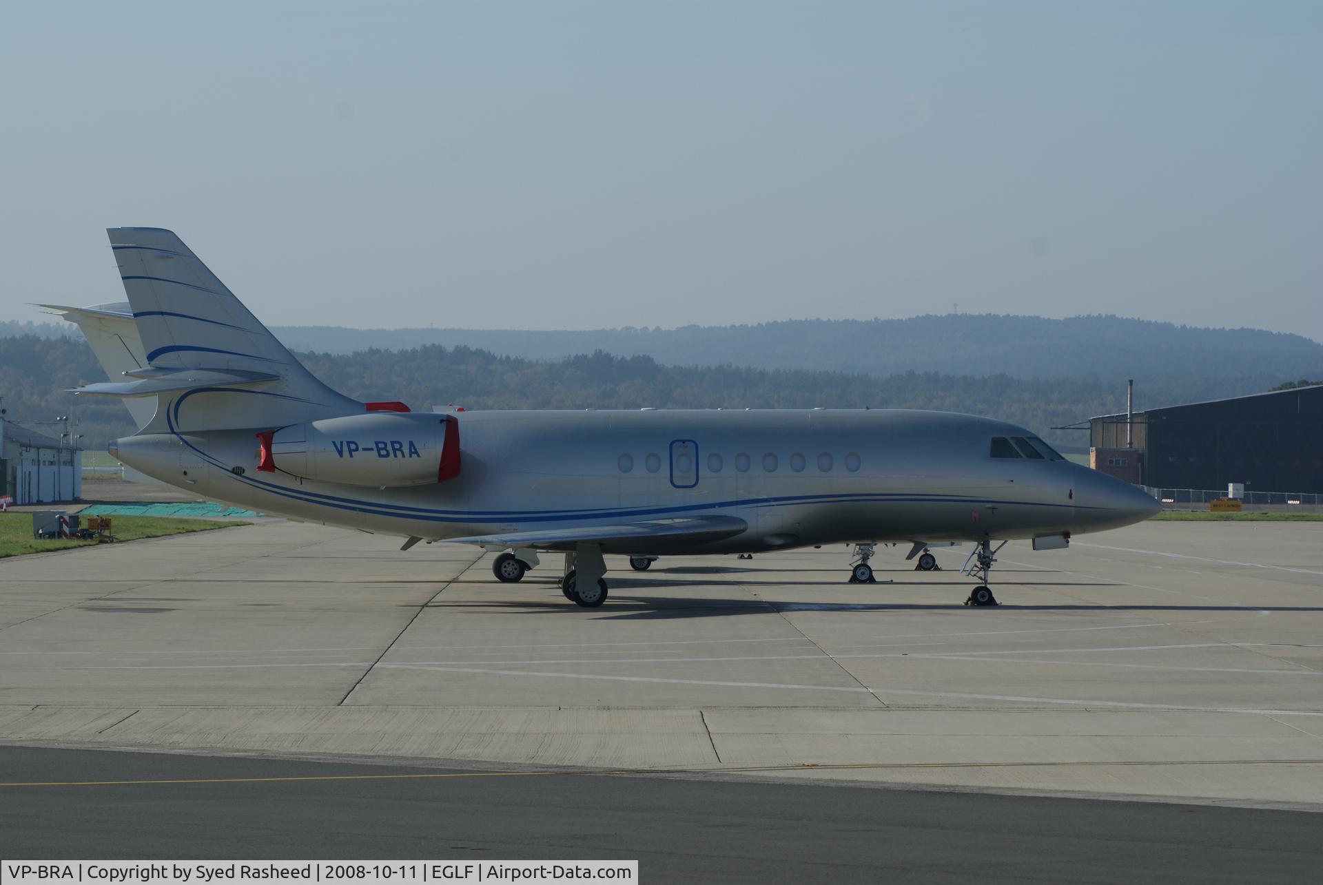 VP-BRA, 2007 Dassault Falcon 2000LX C/N 133, Falcon 2000 on Farborough Ramp