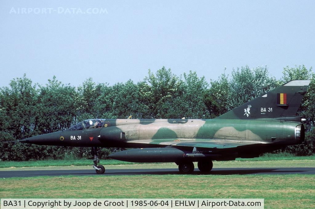 BA31, SABCA Mirage 5BA C/N 31, It was always a pleasure to see the Belgian Mirages visiting our place. The fighters were quite common; recce Mirages were quite scarce though.