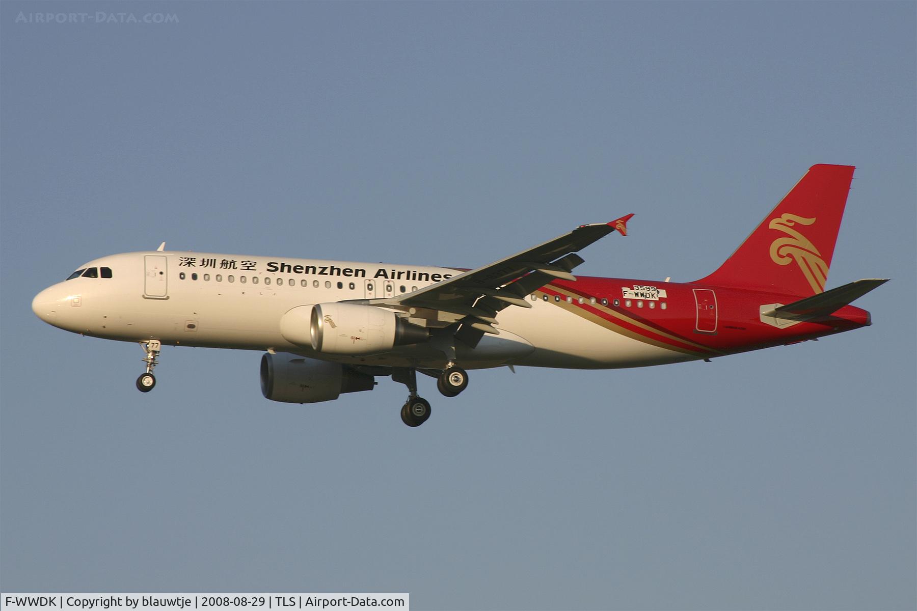 F-WWDK, 2008 Airbus A320-214 C/N 3599, New A320-214 Cn 3599 will be B6377