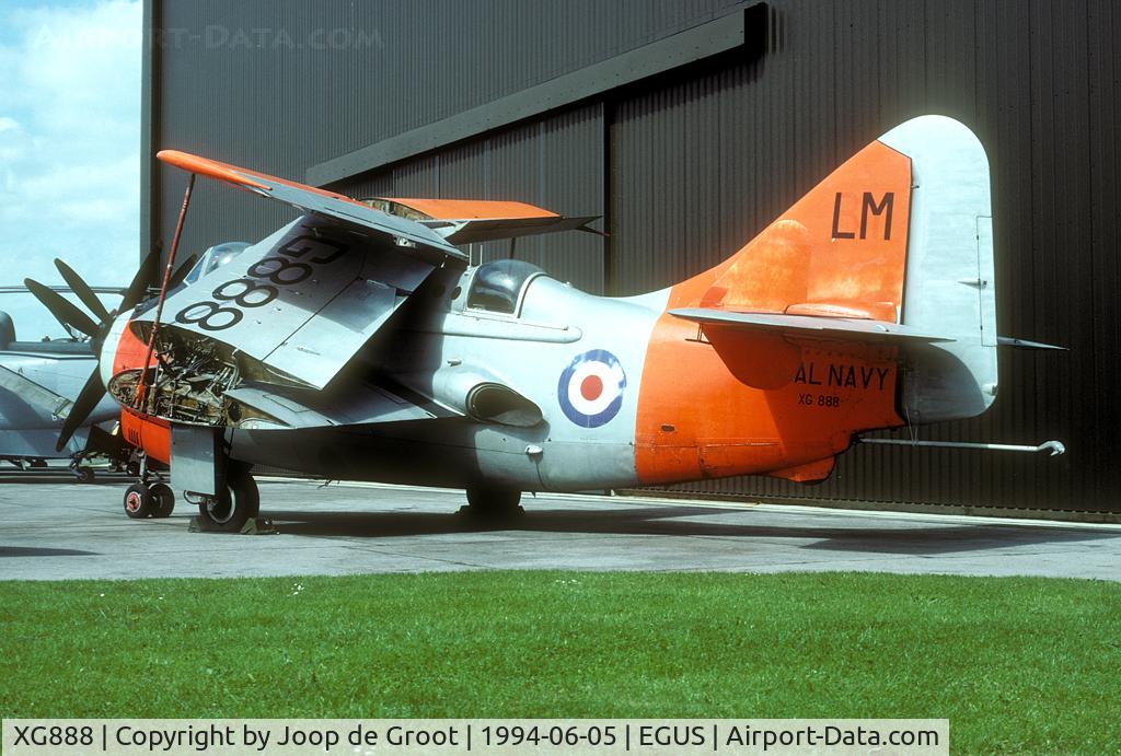 XG888, 1957 Fairey Gannet T.5 C/N F9417, This Gannet was rolled outside for the 50th D-Day anniversary celebrations that took place at both Lee-on-Solent and Yeovilton.