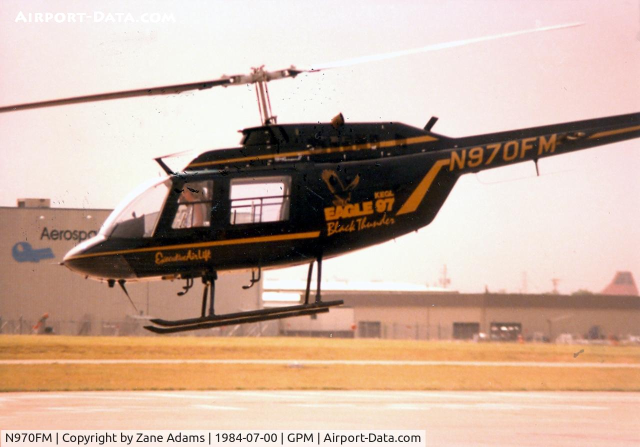 N970FM, Bell 206B C/N 1839, 97.1 KEGL DFW Radio helicopter at Grand Prairie Municipal