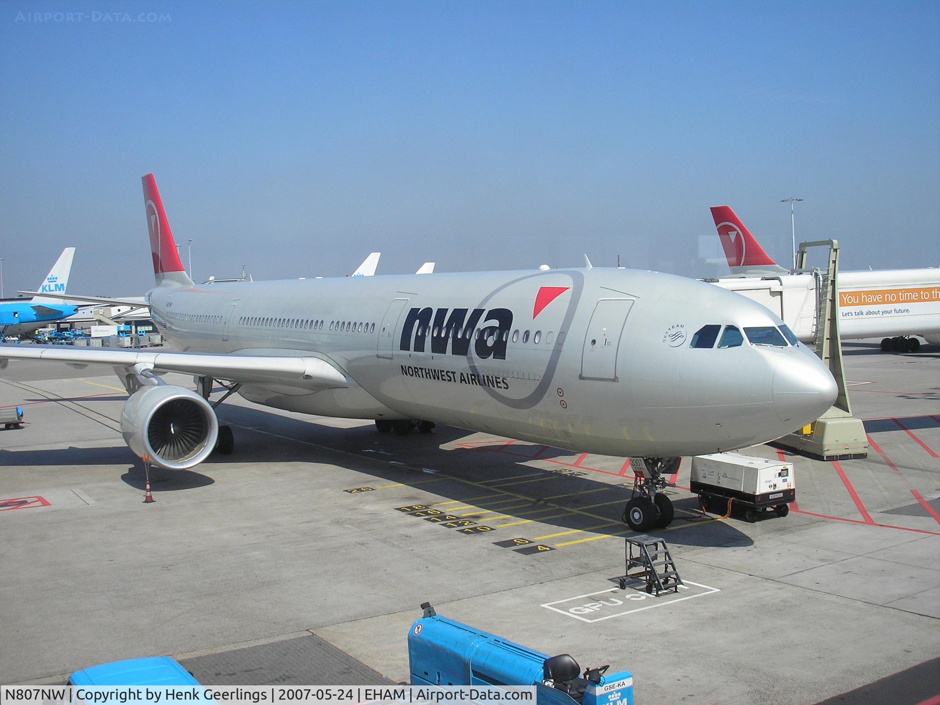 N807NW, 2004 Airbus A330-323 C/N 0588, Schiphol  Northwest