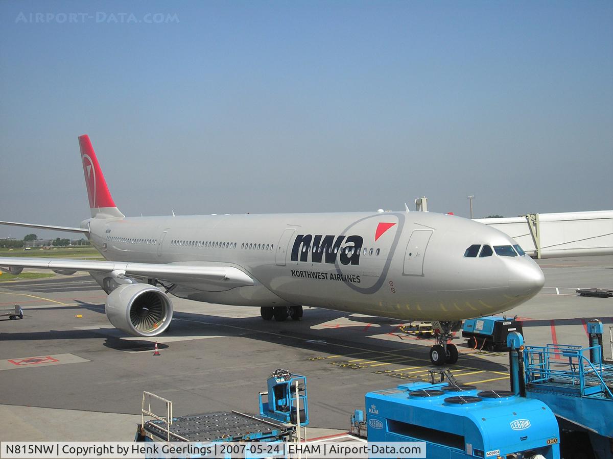N815NW, 2007 Airbus A330-323X C/N 0817, Northwest , Schiphol