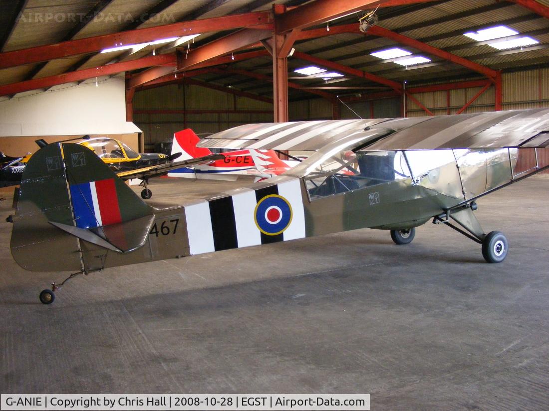 G-ANIE, 1945 Taylorcraft J Auster 5 C/N 1809, wearing its ARMY AIR CORPS Serial: TW467