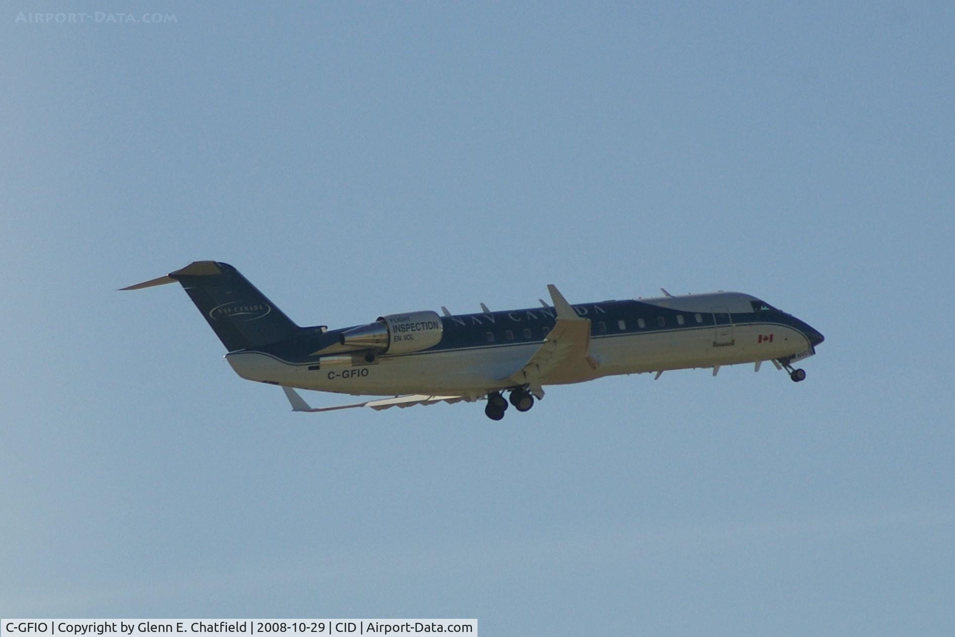 C-GFIO, 2001 Bombardier CRJ-200ER (CL-600-2B19) C/N 7526, Low approach Runway 27 for test flight.