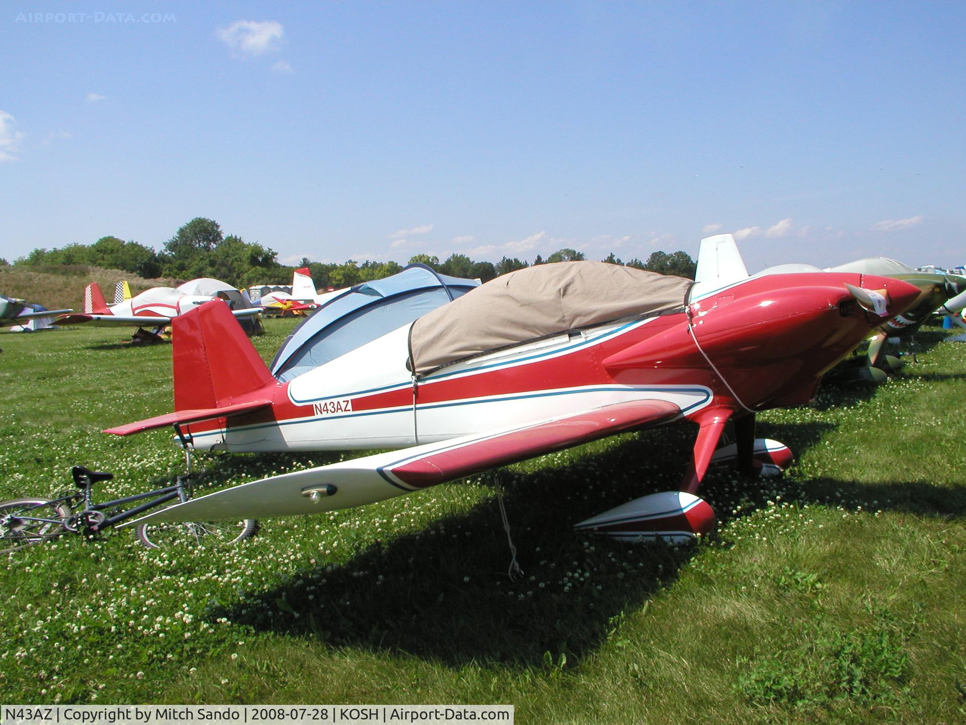 N43AZ, 1991 Vans RV-3M C/N 11107, EAA AirVenture 2008.