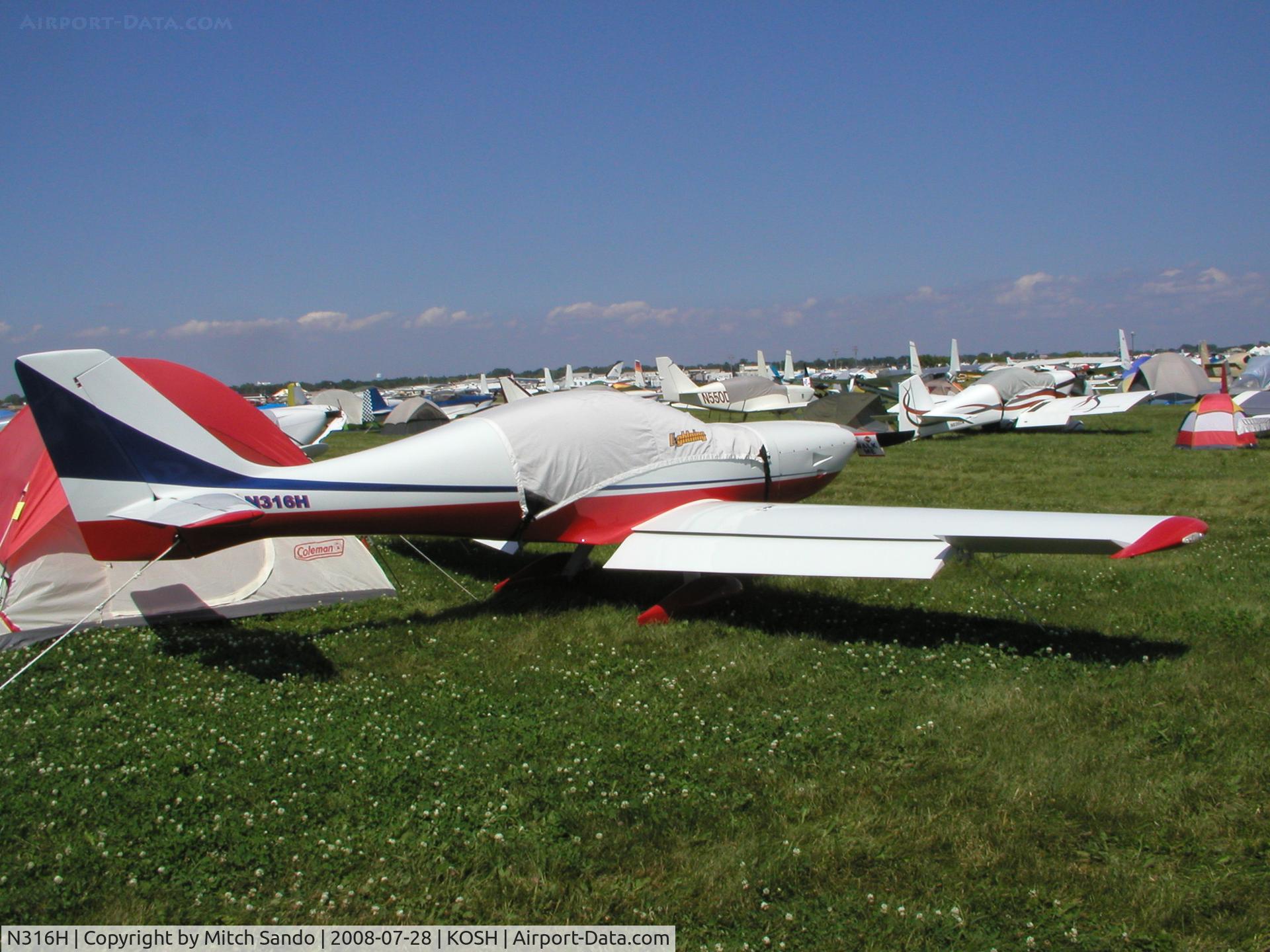 N316H, 2007 Arion Lightning LS-1 C/N 27, EAA AirVenture 2008.