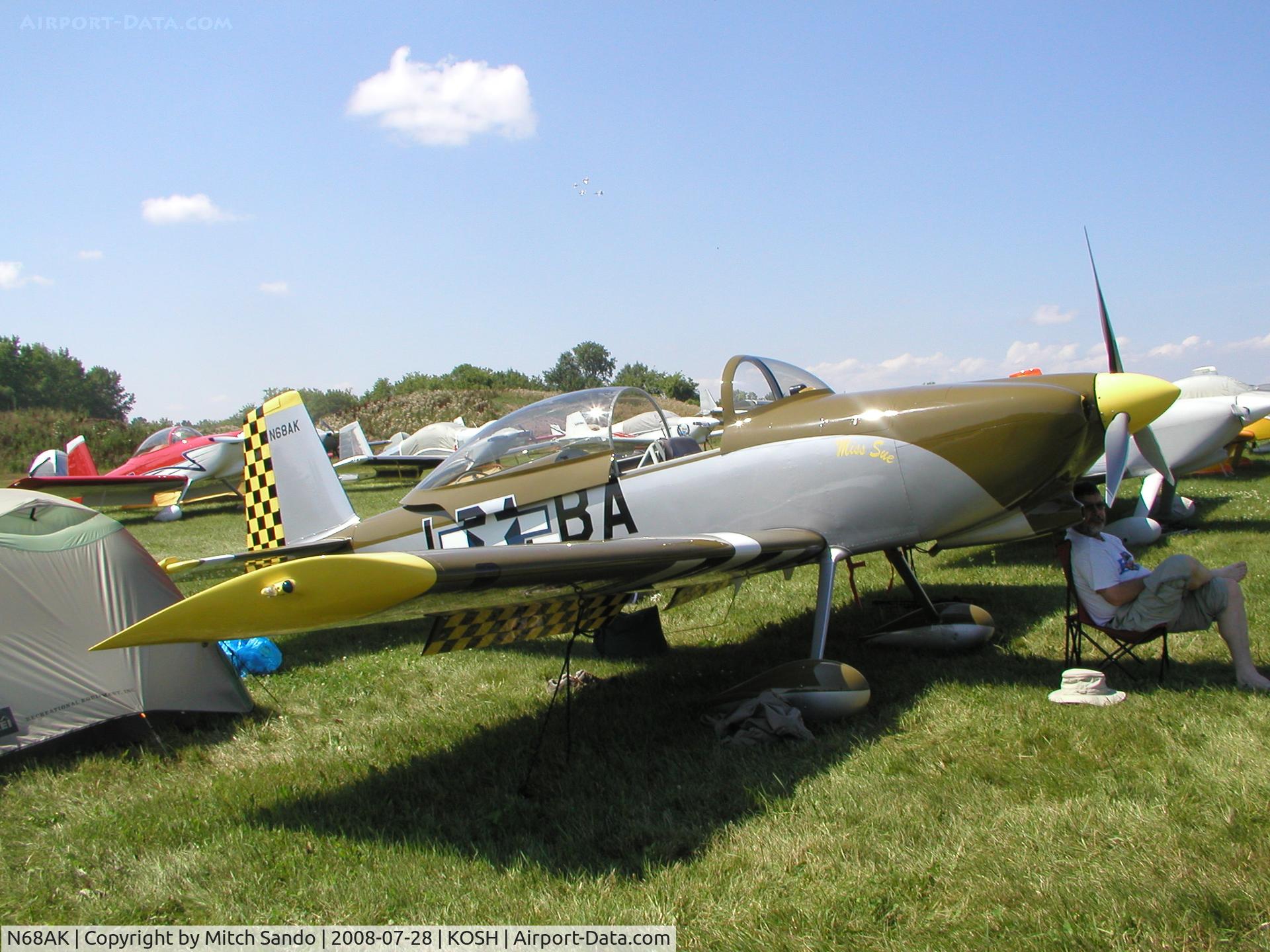 N68AK, 2005 Vans RV-8 C/N 80749, EAA AirVenture 2008.