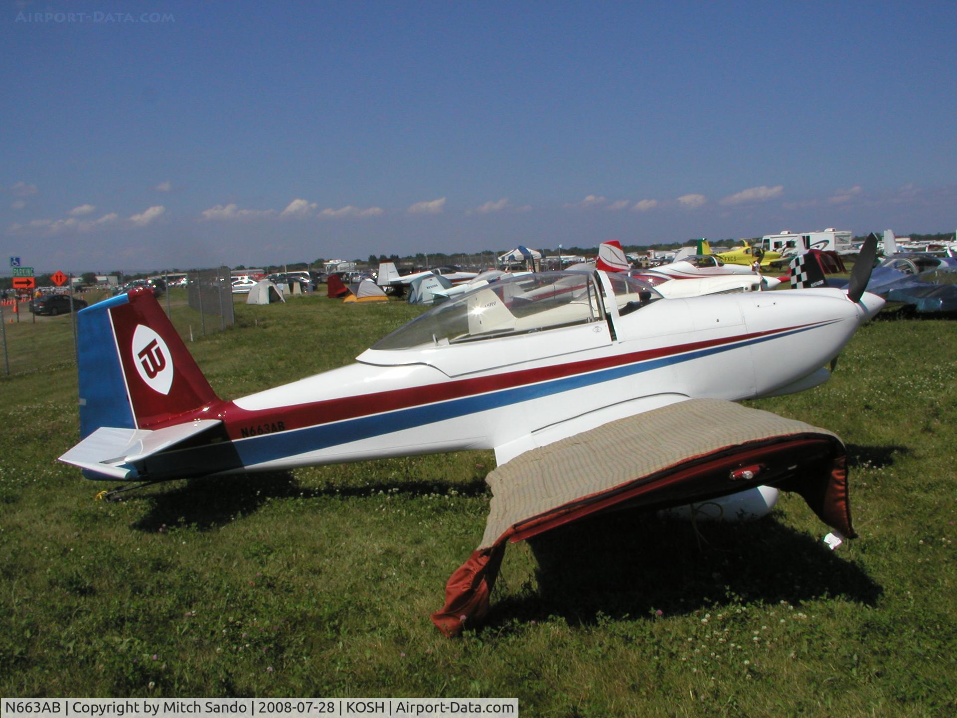 N663AB, 2003 Vans RV-8 C/N 80176, EAA AirVenture 2008.