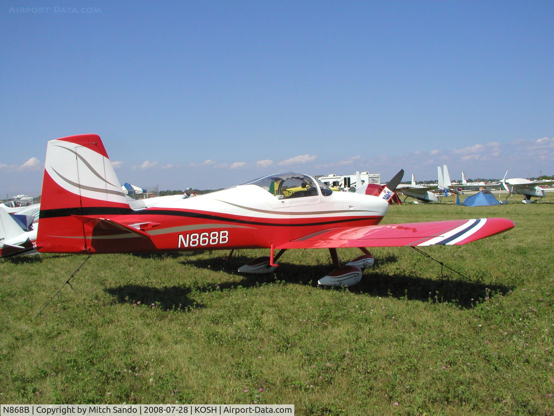 N868B, 2007 Vans RV-7A C/N 71067, EAA AirVenture 2008.