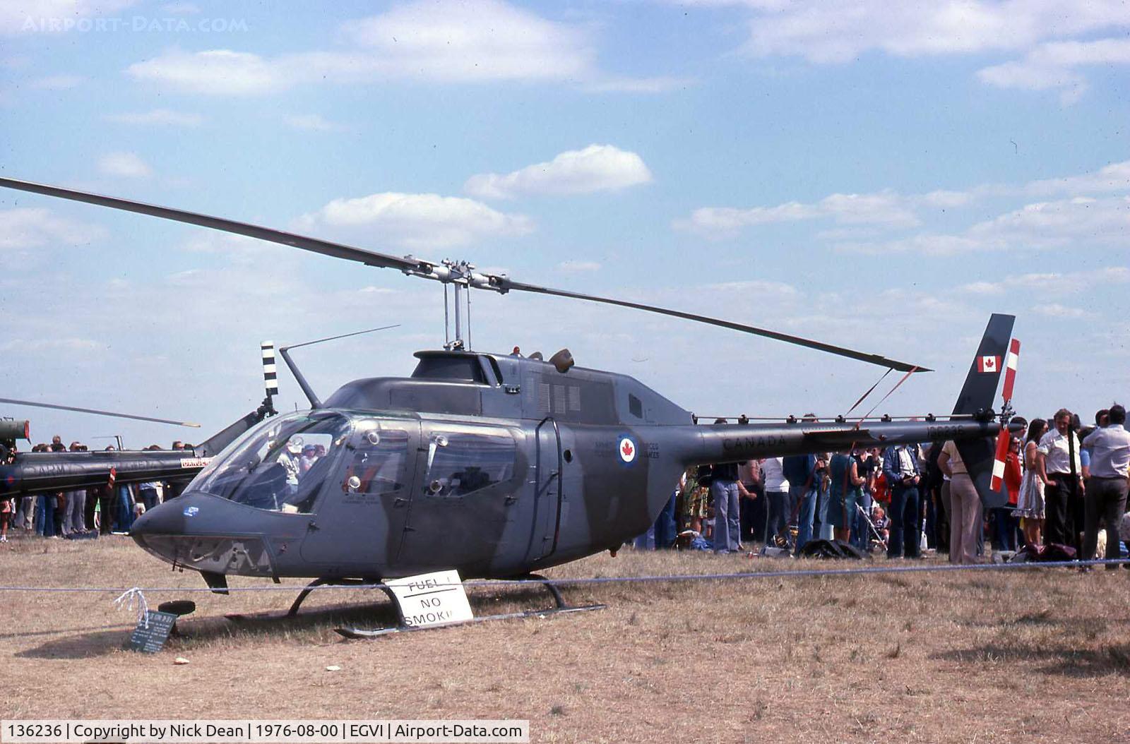136236, 1972 Bell CH-136 Kiowa C/N 44036, Greenham Common (RGVI) Closed