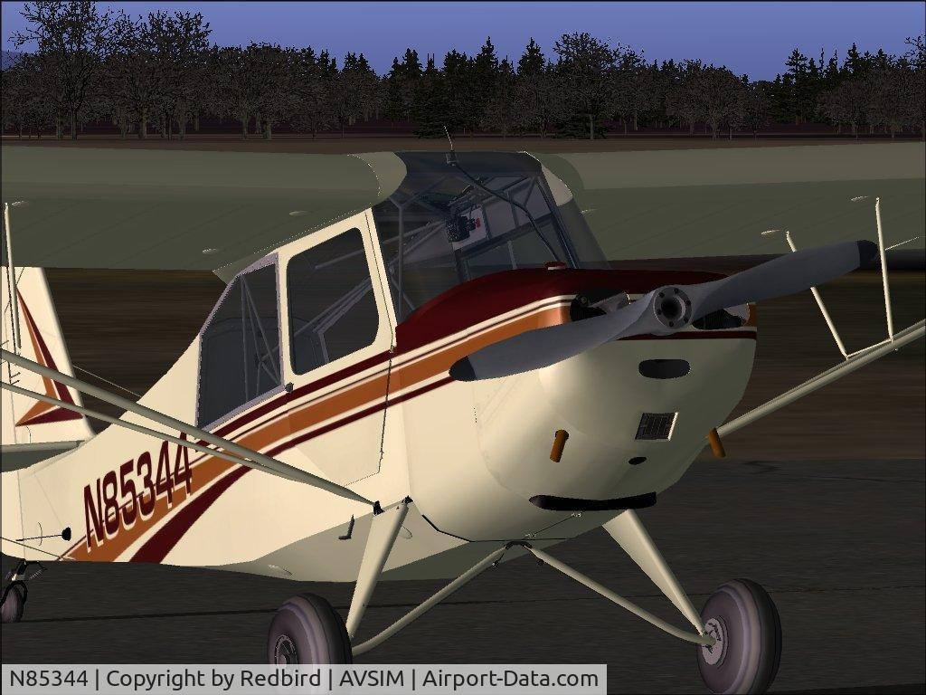 N85344, 1946 Aeronca 7AC Champion C/N 7AC-4084, N85344 as rendered for Microsoft Flight Simulator