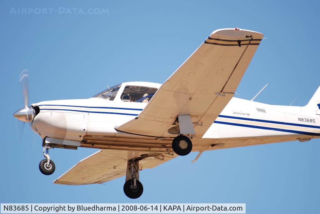 N83685, 1981 Piper PA-28RT-201 Arrow IV C/N 28R-8118046, On final approach to 17L.