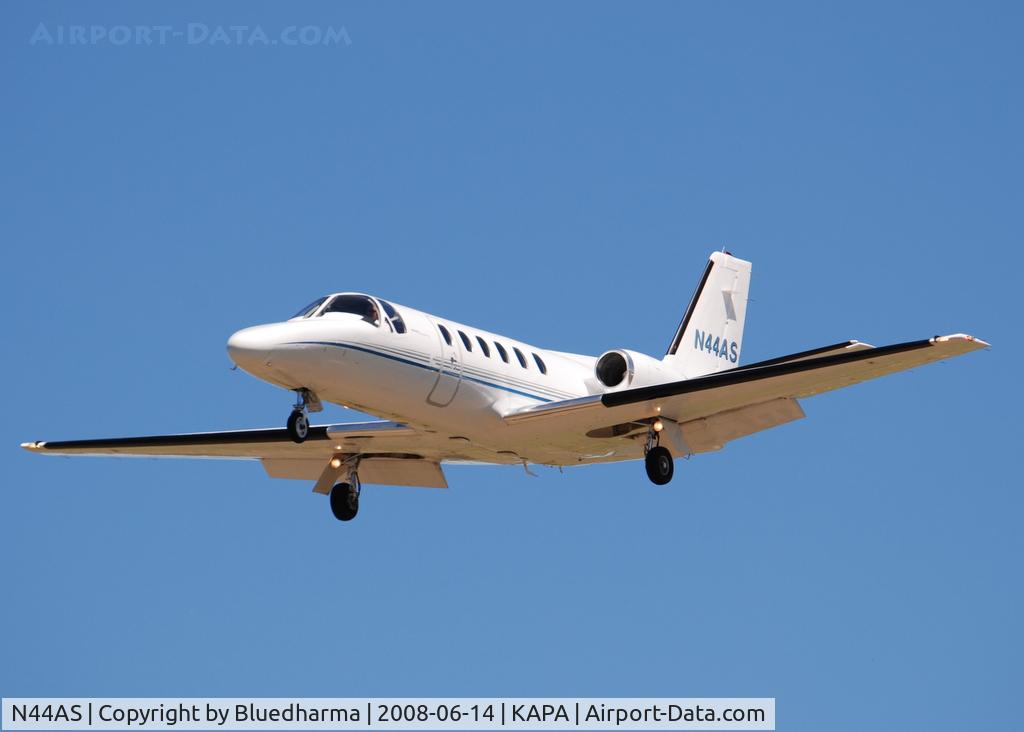 N44AS, 1979 Cessna 550 Citation II C/N 550-0047, On final approach to 17L.