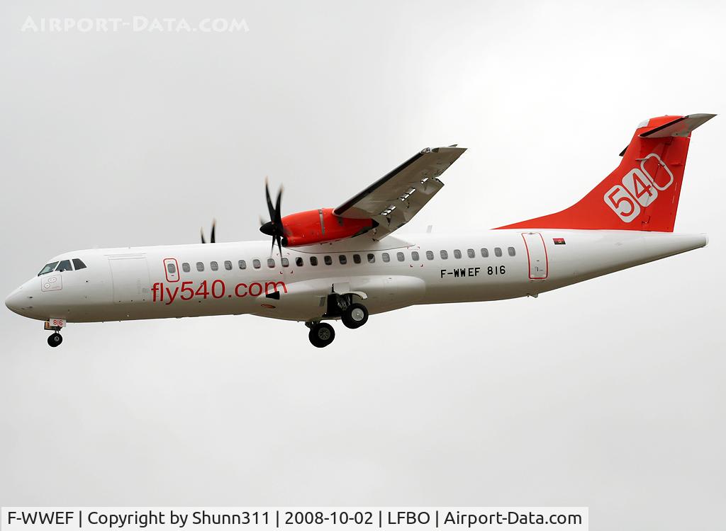 F-WWEF, 2009 ATR 72-212A C/N 816, C/n 816 - Landing rwy 32L