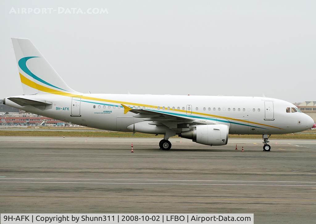9H-AFK, 2005 Airbus A319-115 C/N 2592, Parked at the General Aviation apron...