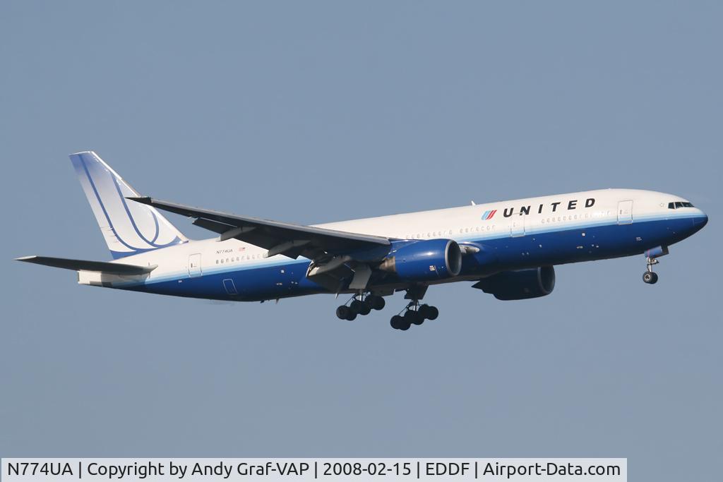 N774UA, 1996 Boeing 777-222 C/N 26936, United Airlines 777-200
