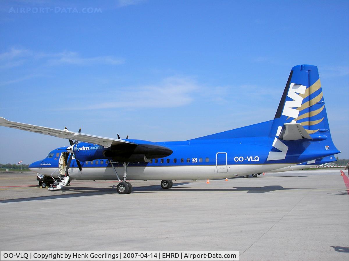 OO-VLQ, 1989 Fokker 50 C/N 20159, Rotterdam Airport 2007