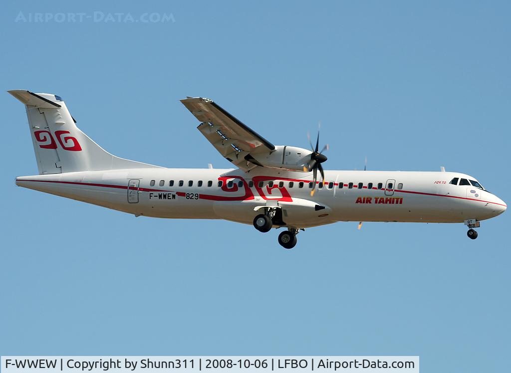 F-WWEW, 2008 ATR 72-212A C/N 829, C/n 829 - To be F-OIQT