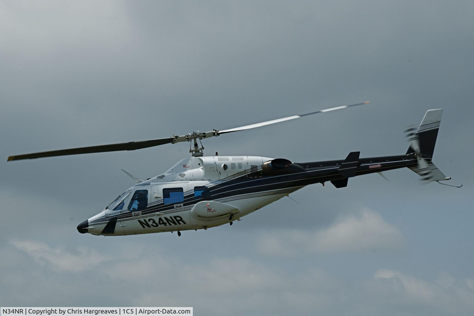N34NR, 1982 Bell 222 C/N 47068, Air Angels at Clow Field in Bolingbrook, IL June 2008