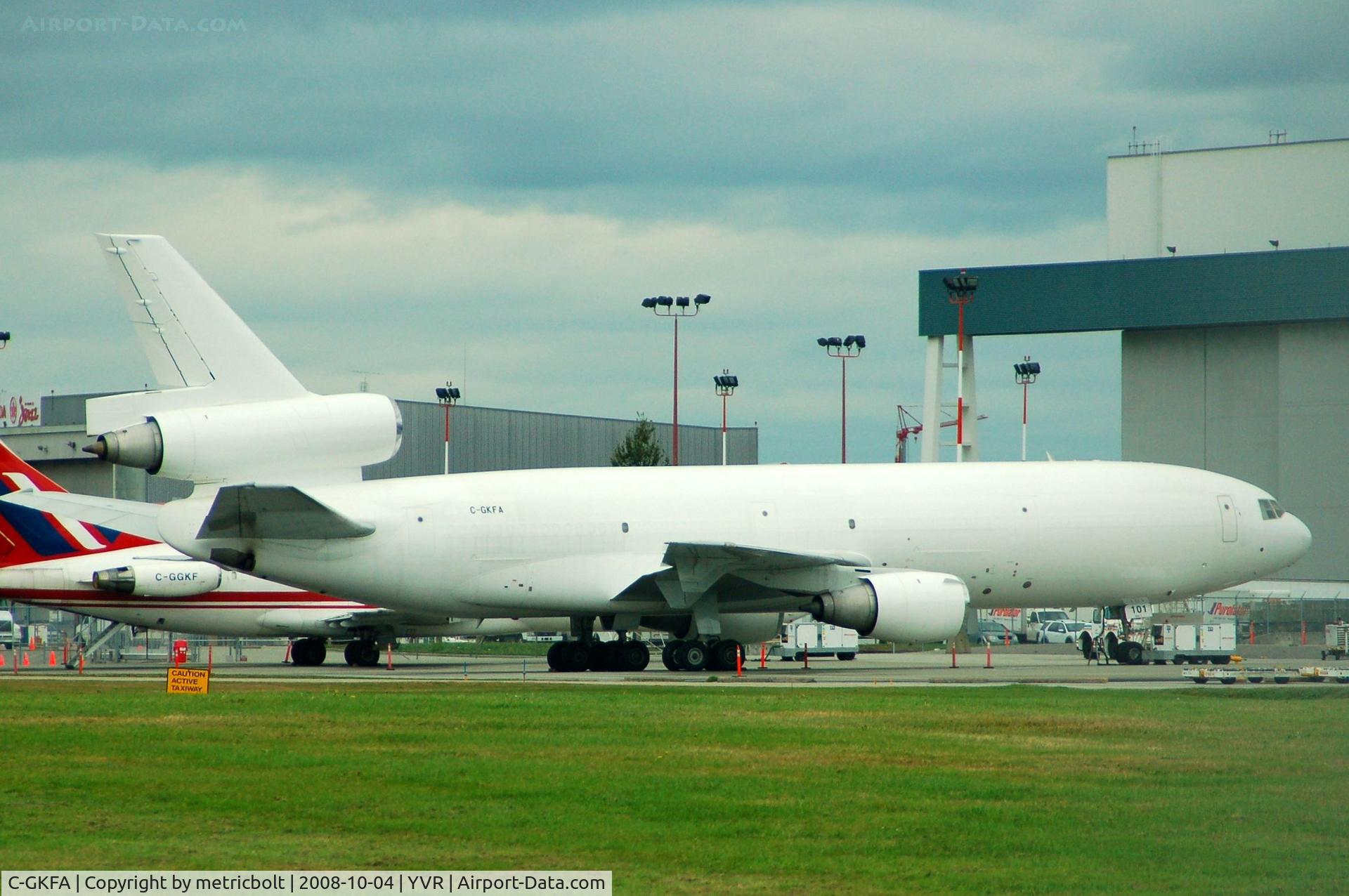 C-GKFA, 1975 McDonnell Douglas DC-10-30F C/N 46921, unpainted in Oct.2008.Operated by Kelowna Flight Craft