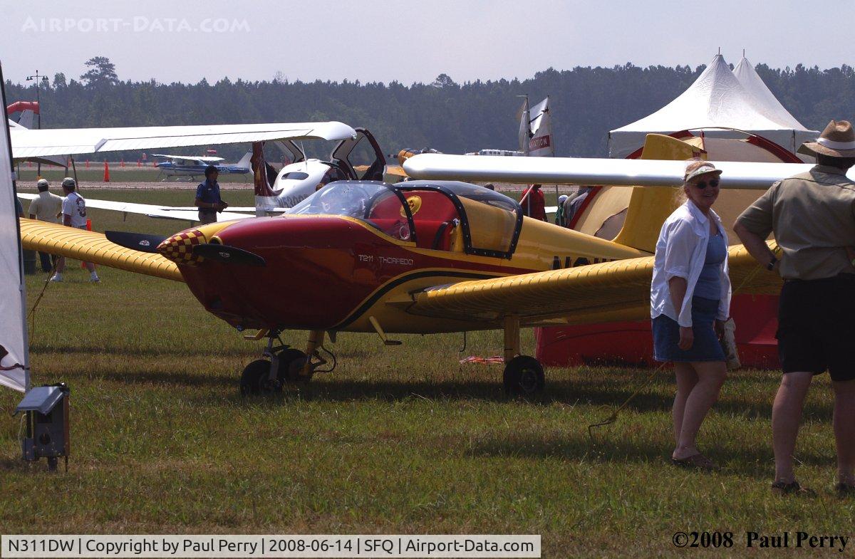 N311DW, 2007 Indus Aviation T-211 Thorpedo C/N 0708D0313, Crowded near the Thorpedo
