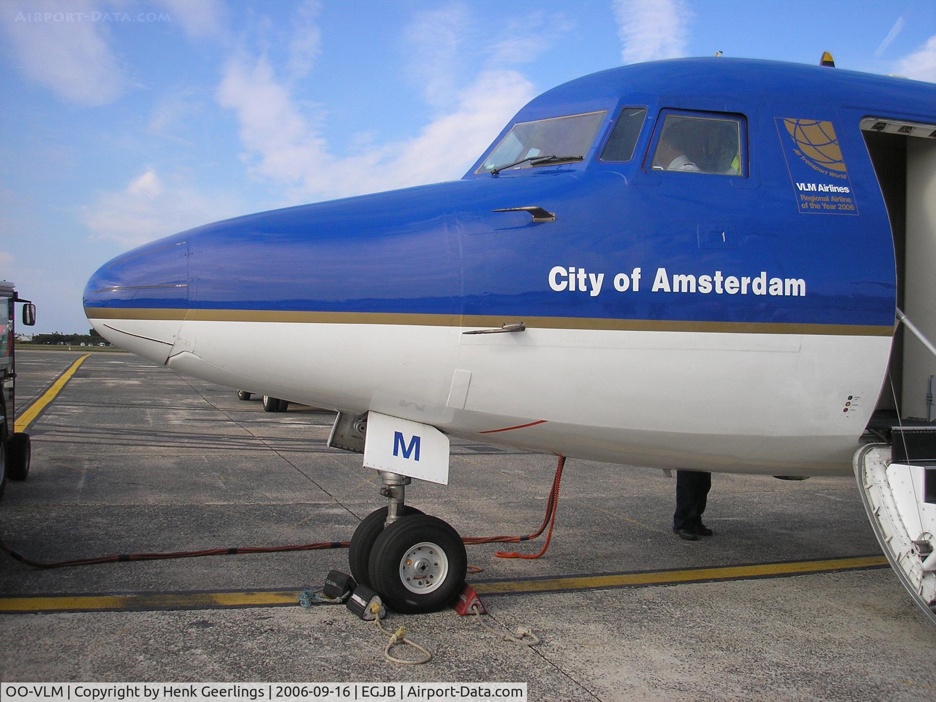 OO-VLM, 1988 Fokker 50 C/N 20135, Departure from Guernesy to Rotterdam