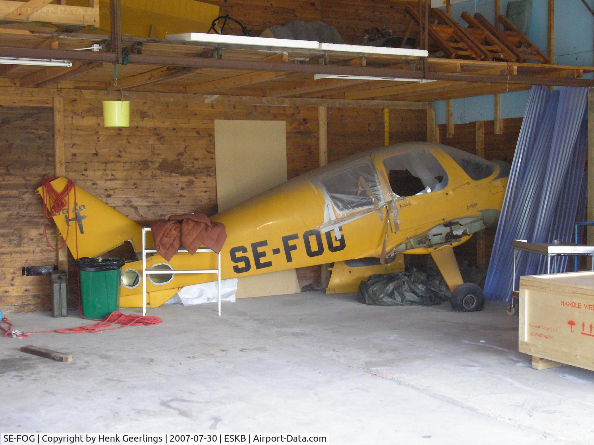 SE-FOG, Beagle B-121 Pup Series 2 (Pup 150) C/N B121-045, In hangar at Barkarby Airport