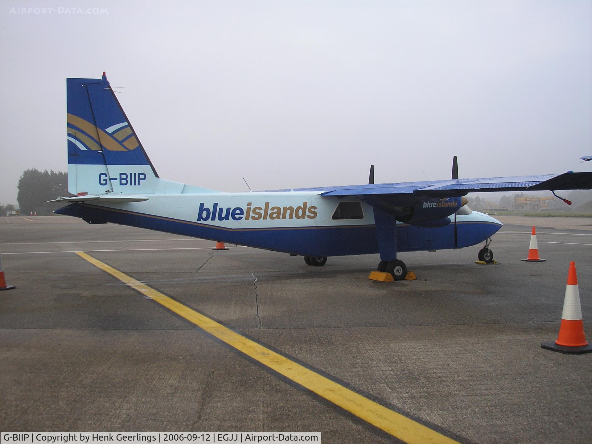 G-BIIP, 1981 Britten-Norman BN-2B-26 Islander C/N 2103, Blue Islands - Jersey Airport